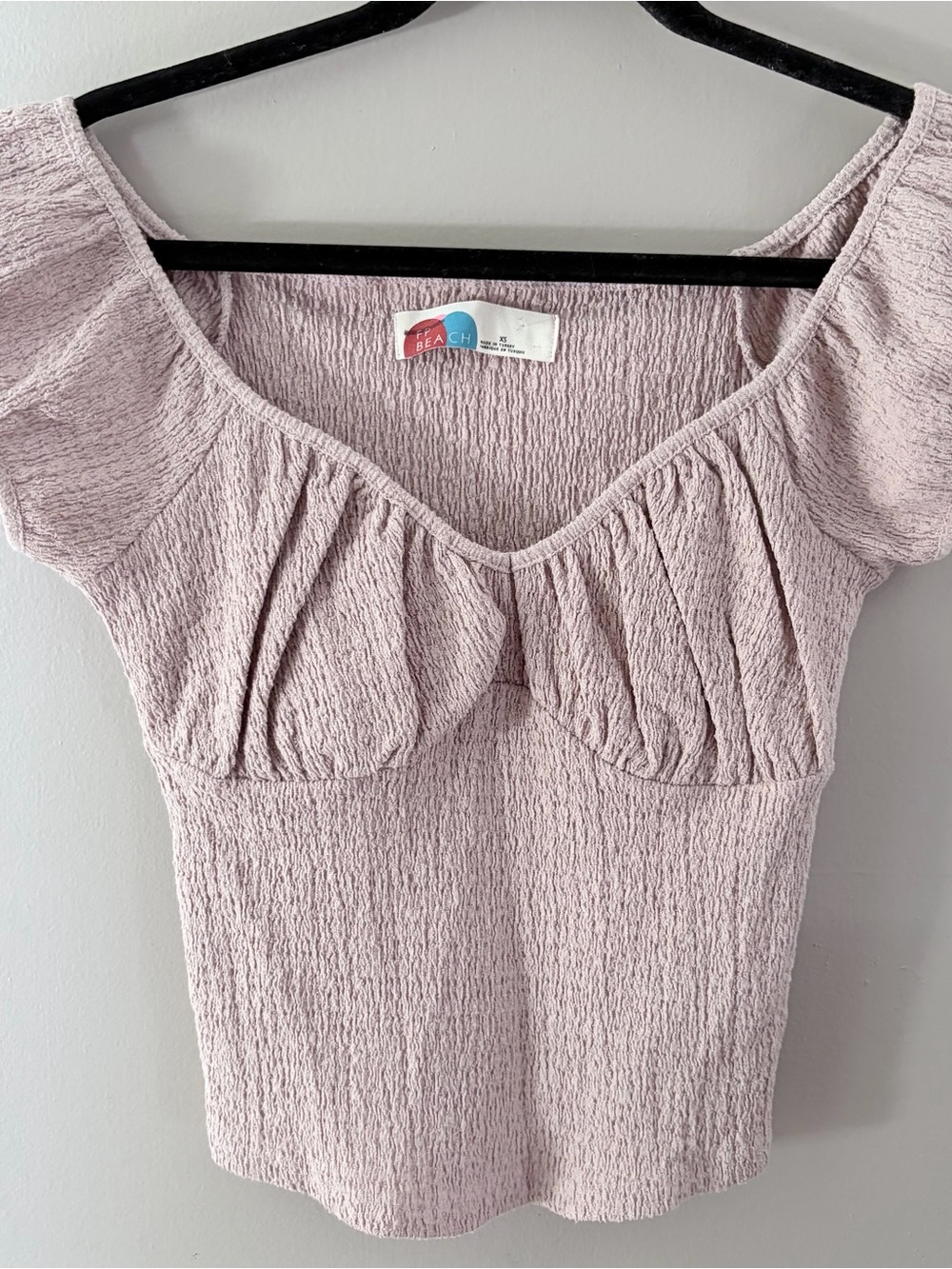 Free People FP Beach Smocked Crop Top Pink XS